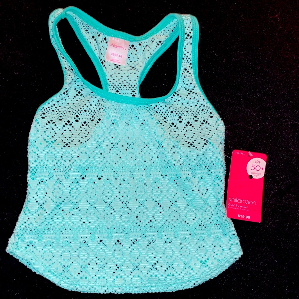 UV protective swimming tank top for girls